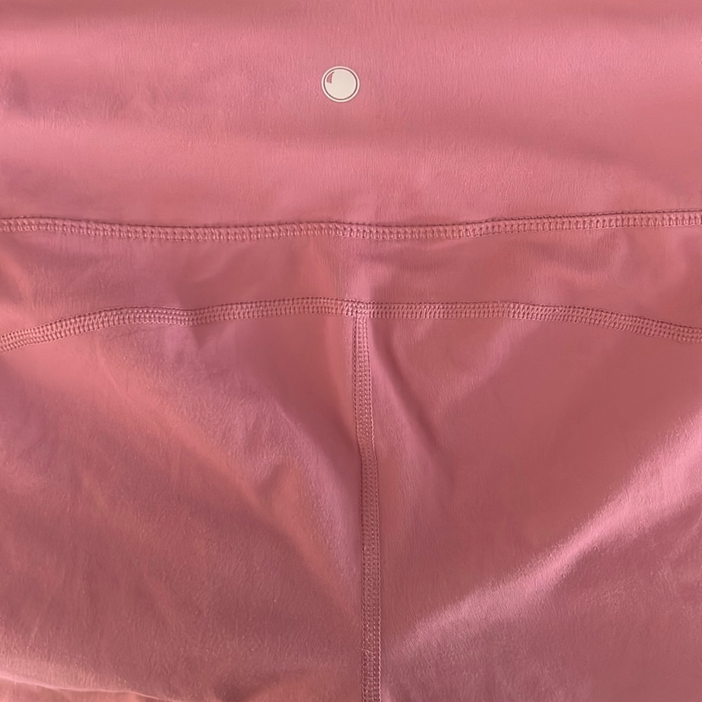 Yogalicious Lux Dusty Rose Pink Leggings Open Mesh Side Detail Size M Gym Yoga - Picture 6 of 9